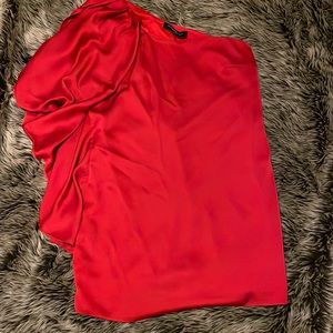 Akira Mini Dress, Red, Silky, Size M, One shoulder